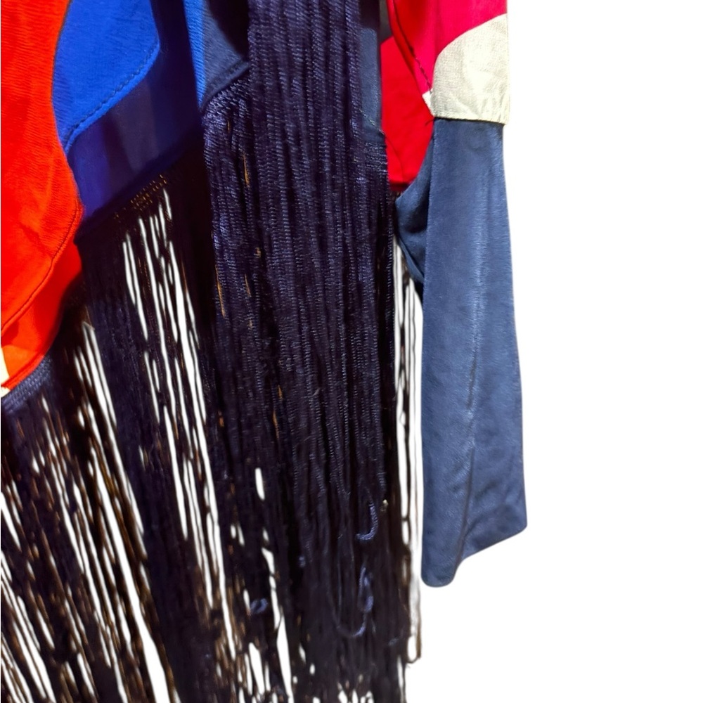 Designer Fringe Poncho By Ripley Rader - Picture 3 of 4
